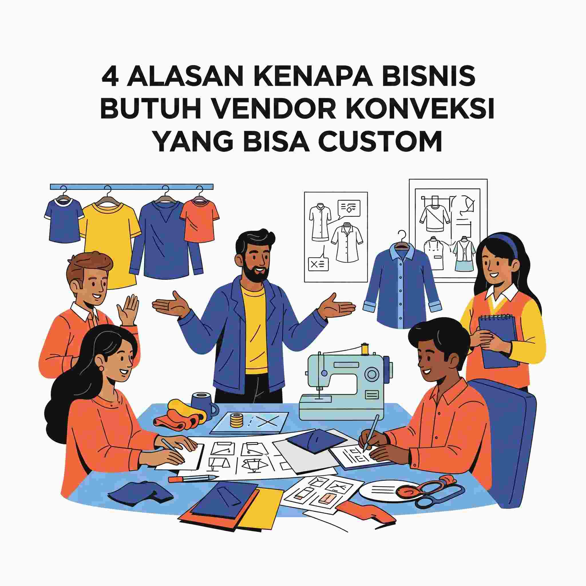 4 Alasan Kenapa Bisnis Butuh Vendor Konveksi yang Bisa Custom